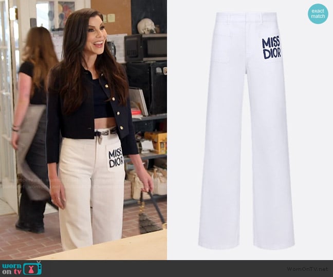 Dior Flared Pants worn by Heather Dubrow on The Real Housewives of Orange County