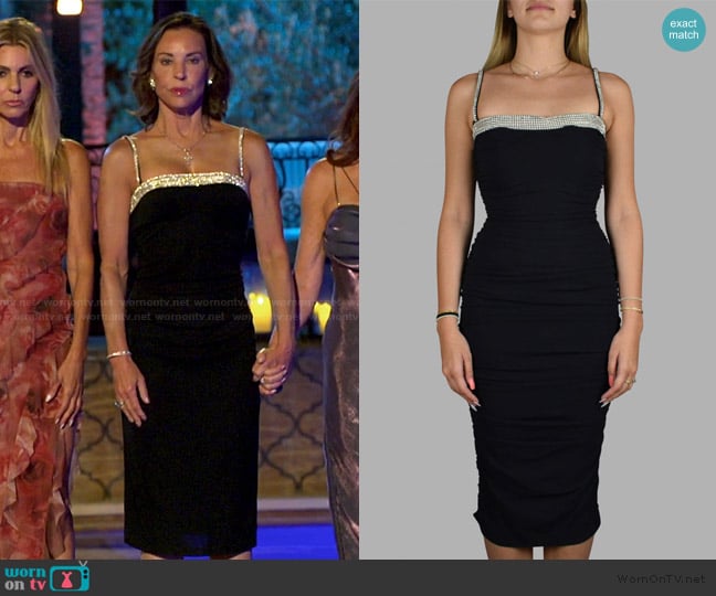Dolce & Gabbana Embellished Strappy Dress worn by Debbie Siebers on The Golden Bachelor