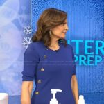 Dr Doris Day’s blue button detail dress on Live with Kelly and Mark