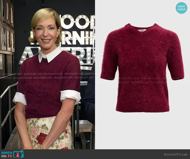 Dorothee Schumacher Fluffy Cashmere Luxury Pullover worn by Allison Janney on Good Morning America