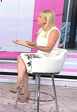 Dr. Elisa Port's white floral embroidered dress on Today