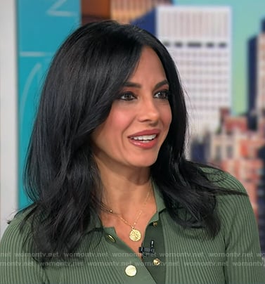 Dr. Tara Narula’s green ribbed dress on Good Morning America