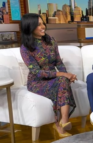 Dr. Tara Narula's printed mesh dress on Good Morning America