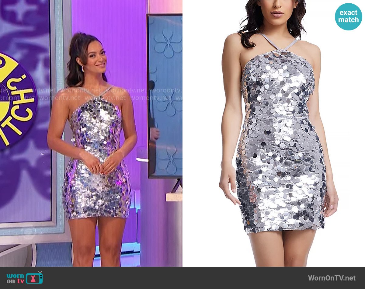 Dress the Population Suri Sequin Dress worn by Alexis Gaube on The Price is Right