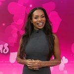 Devyn Simone’s grey sleeveless mock neck dress on Today