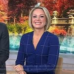 Dylan’s blue windowpane dress on Today
