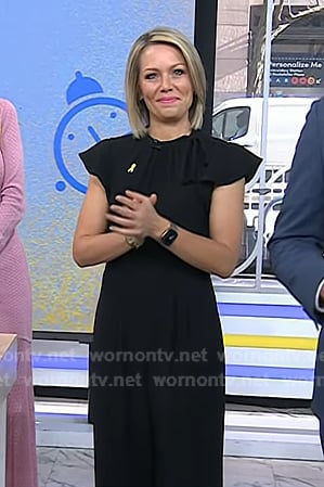 Dylan's black flutter sleeve jumpsuit on Today