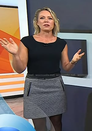 Dylan's grey mini skirt on Today