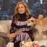 Edie Falco’s tie dye top and skirt on The Drew Barrymore Show