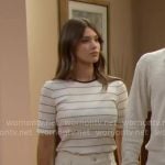 Electra’s striped top and asymmetric mini skirt on The Bold and the Beautiful