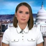 Elizabeth’s white ribbed polo on Good Morning America