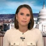 Elizabeth’s ivory textured cardigan on Good Morning America