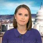 Elizabeth’s purple ribbed polo top on Good Morning America