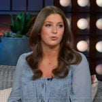 Ella’s blue lace-inset top on The Kelly Clarkson Show