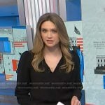 Ellison Barber’s black lace cuff blouse on NBC News Daily