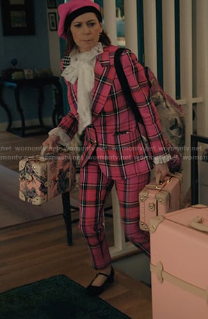 Elsbeth's pink suitcase on Elsbeth