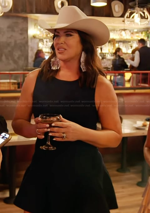 Emily's denim mini dress on The Real Housewives of Orange County