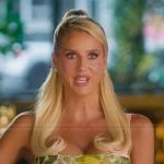 Emma’s floral confessional dress on Selling Sunset