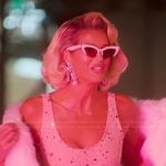 Emma’s pink embellished dress on Selling Sunset