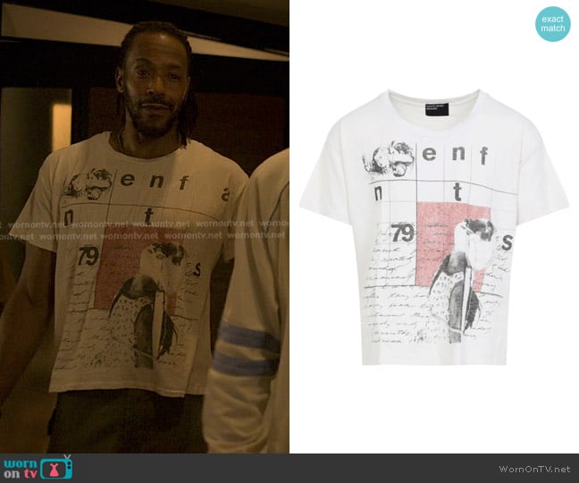 Enfants Riches Déprimés Pharmicist's Daughter Cotton T-shirt in White worn by Lewis Stewart (McKinley Freeman) on Reasonable Doubt