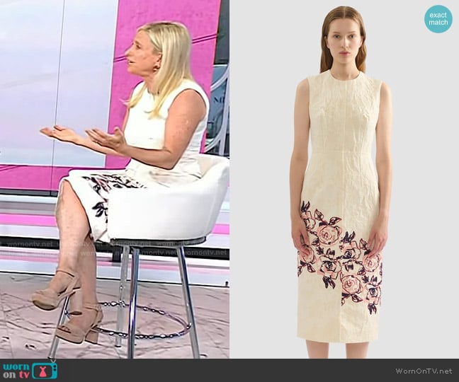 Erdem Embroidered Jacquard Midi Dress worn by Dr. Elisa Port on Today