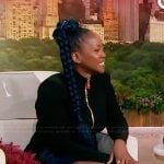 Erika Alexander’s black zip front dress on Sherri