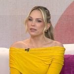 Erin Foster’s yellow off-shoulder top on Today