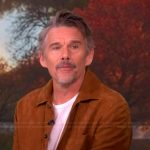 Ethan Hawke’s brown suede jacket on The View