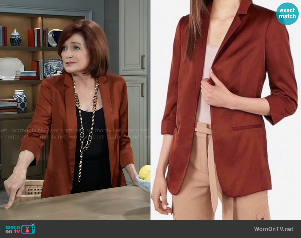 Express Columnist Blazer in Havana Brown worn by Diane Miller (Carolyn Hennesy) on General Hospital