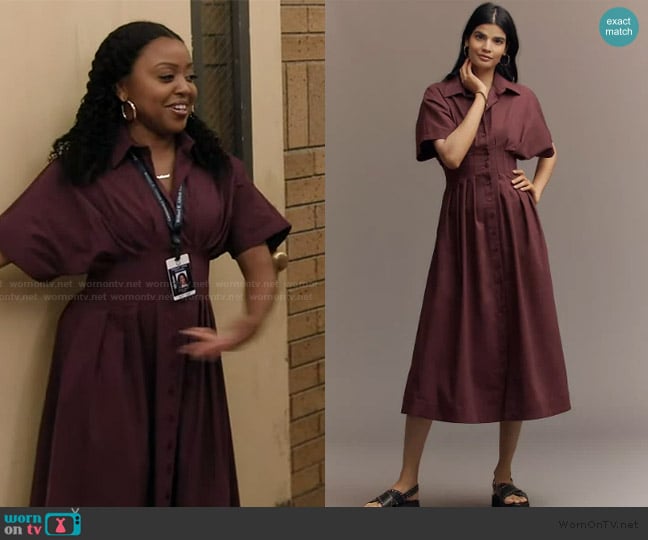 Exquise The Tobie Shirt Dress worn by Janine Teagues (Quinta Brunson) on Abbott Elementary