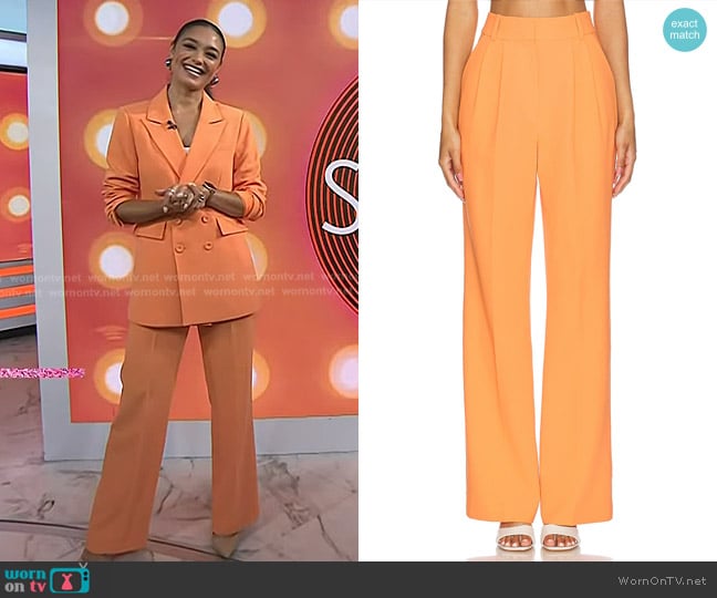 Favorite Daughter The Favorite Pant in Creamsicle worn by Rachel Smith on Today