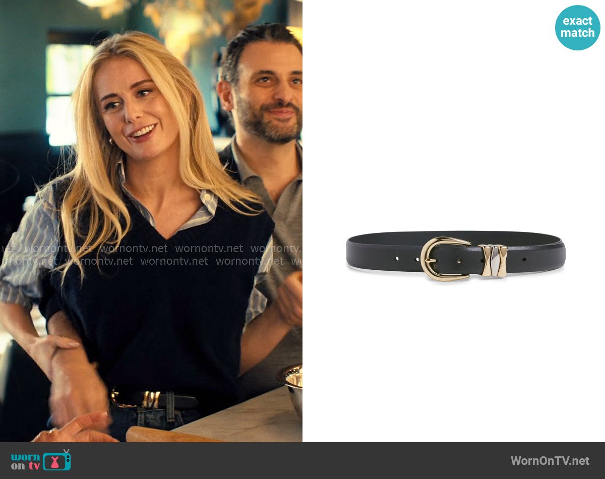 Favorite Daughter The William Split Decision Leather Belt worn by Morgan (Justine Lupe) on Nobody Wants This