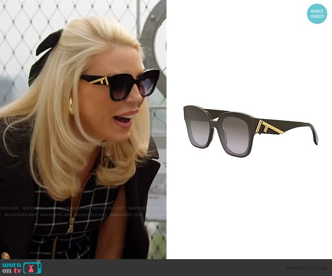 Fendi First Square Sunglasses worn by Gretchen Rossi on The Real Housewives of Orange County