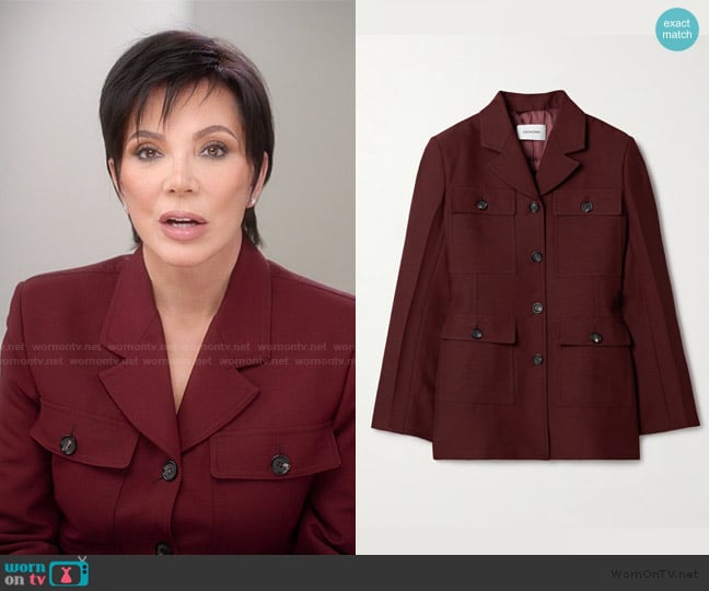 Ferragamo Faille blazer worn by Kris Jenner (Kris Jenner) on The Kardashians