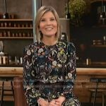 Kate Snow's black floral dress on NBC News Now