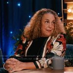 Sheryl’s floral jacket on Elsbeth