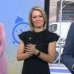 Dylan’s black flutter sleeve jumpsuit on Today