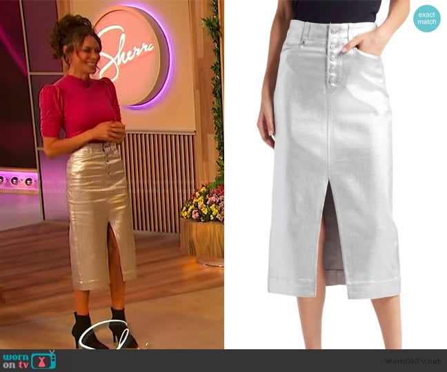 Frame Meadow Midi Skirt worn by Tracy McMillan on Sherri
