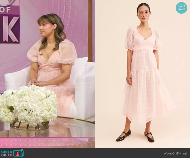 Free People Hailey Dress in Pink worn by Katie Thurston on Good Morning America