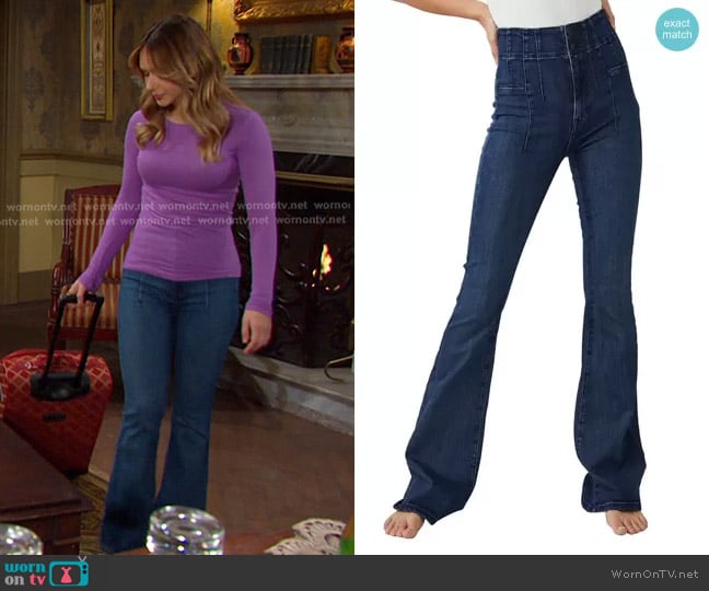 Holly’s flare jeans on Days of our Lives