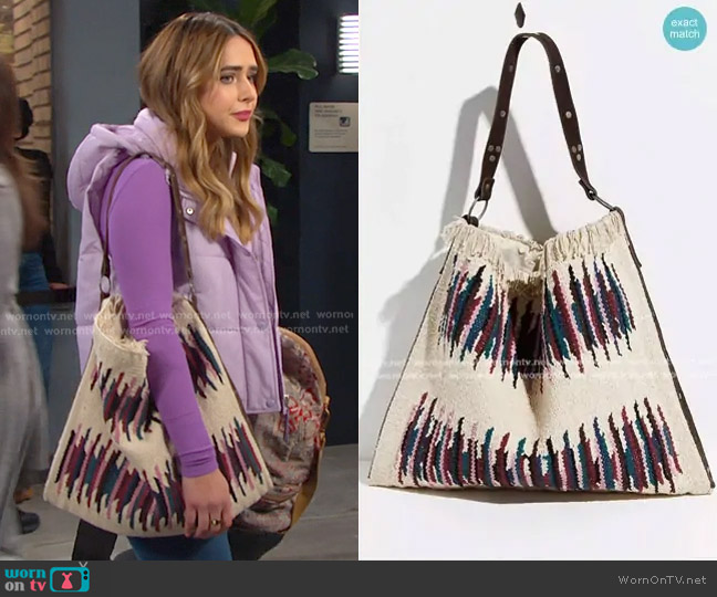 Free People Mixed and Mended Hobo Bag worn by Holly Jonas (Ashley Puzemis) on Days of our Lives