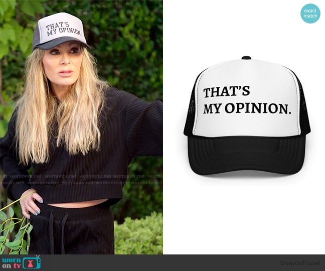 Fremont Clothing That’s My Opinion Hat worn by Tamra Judge on The Real Housewives of Orange County