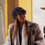 Mary’s grey fur hoodie on The Real Housewives of Salt Lake City