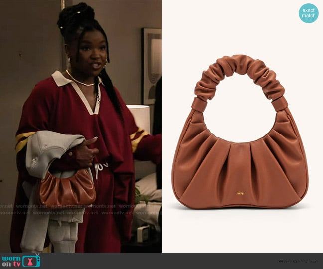  Gabbi Ruched Hobo Handbag worn by Erika (Courtney Taylor) on Abbott Elementary