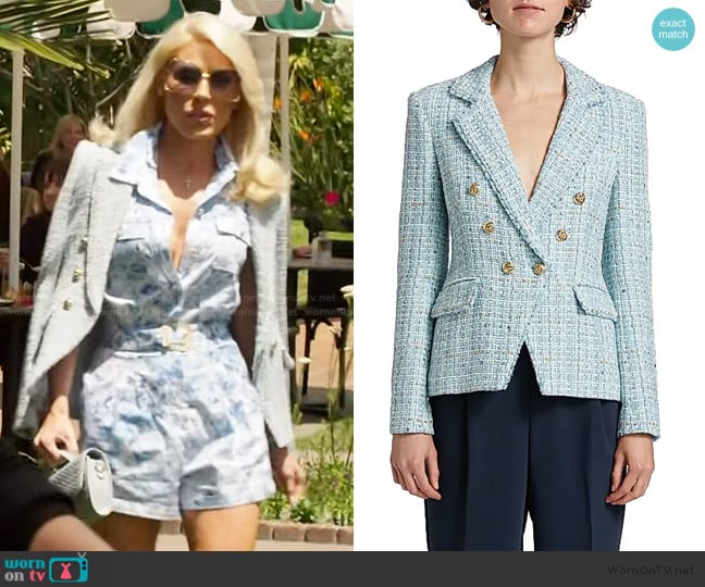 Generation Love Eliza Tweed Double-Breasted Blazer worn by Gretchen Rossi on The Real Housewives of Orange County
