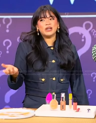 Genesis Rivas's denim jacket on Tamron Hall Show