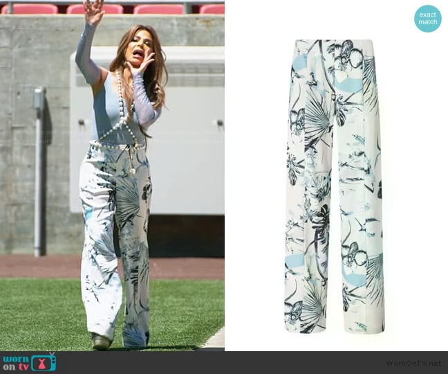 Genny Floral-print trousers worn by Paula Abdul on The Golden Bachelor