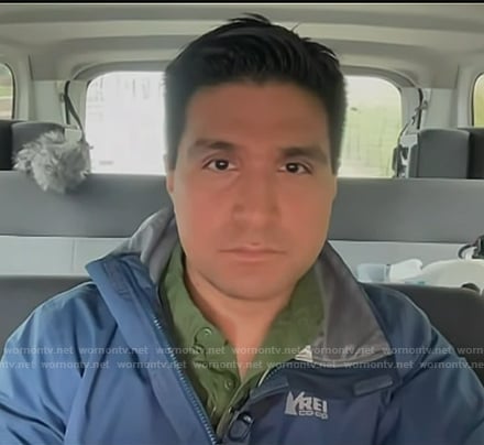George Solis’s blue rain jacket on Today