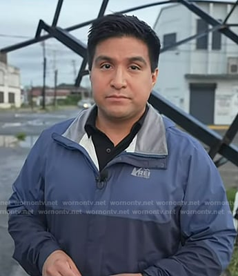 George Solis’s blue rain jacket on Today