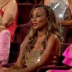 Gerri’s golden floral dress on The Golden Bachelor